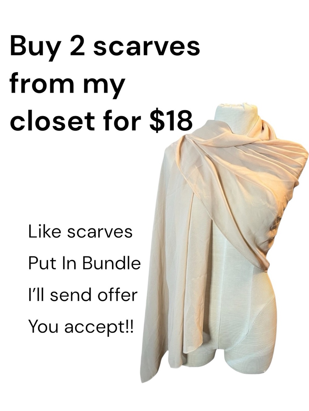 Lightweight Cream Shawl Scarf for Women